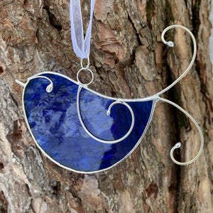 Stained Glass Little Bluebird Sun Catcher